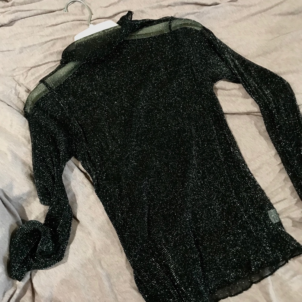 Sparkly see-through evening top